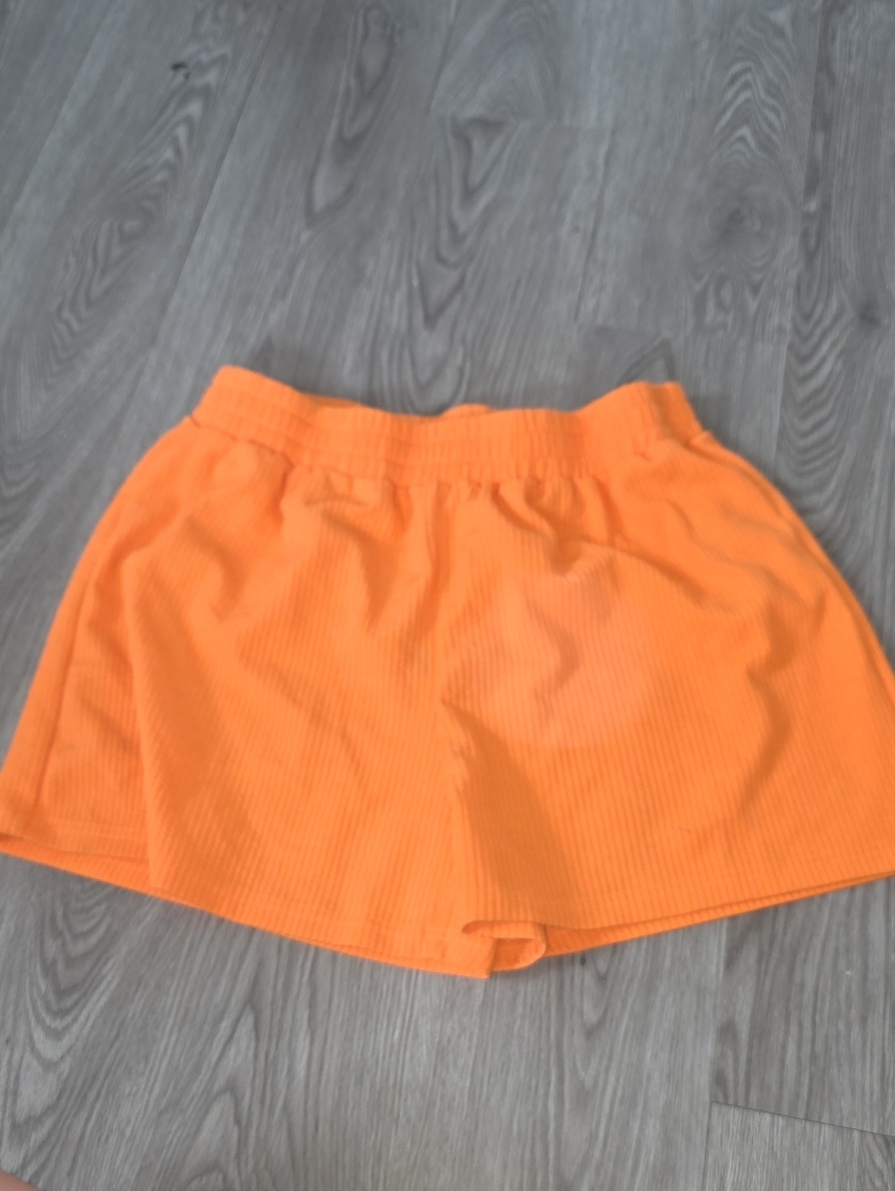 110 - SHEIN Neon Orange Ribbed Athletic Shorts